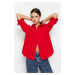 Trendyol Red Loose Fit Woven Shirt