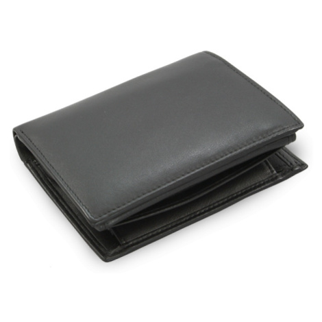 Černá pánská kožená peněženka s vnitřní zápinkou určená pro policii 514-5424P-60 Arwel