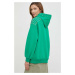 Mikina Answear Lab dámska, zelená farba, s kapucňou, s nášivkou