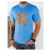Pánske tričko s potlačou, modré Dstreet RX5370