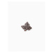 Ombre Clothing Men's lapel pin leaf A230 Brown