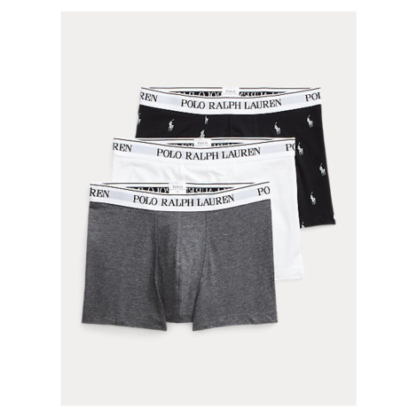 Boxerky pre mužov POLO Ralph Lauren - sivá, biela, čierna