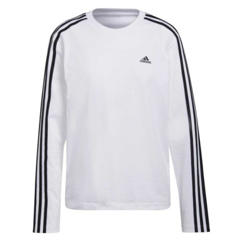 adidas 3S LS T Dámske tričko s dlhým rukávom, biela, veľkosť