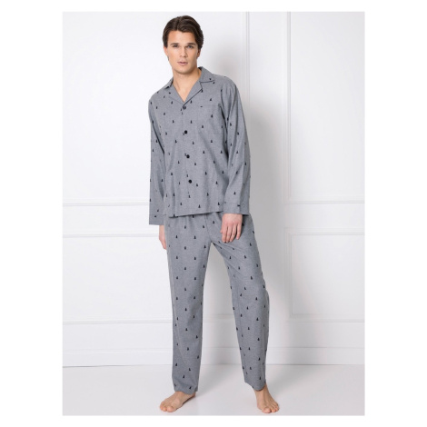 Pyjamas Aruelle Elis Long L/R S-2XL men's grey melange