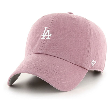 Čiapka 47brand MLB Los Angeles Dodgers ružová farba, s nášivkou, B-BSRNR12GWS-QC 47 Brand