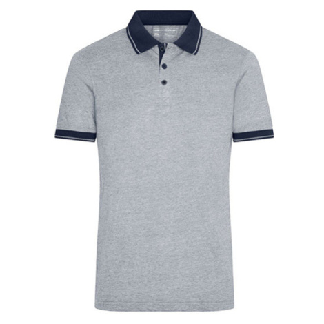 James&amp;Nicholson Pánska polokošeľa JN706 Grey Heather