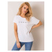 RUE PARIS White T-shirt with neckline at back