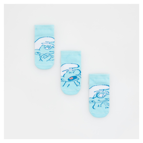 Reserved - Súprava 3 párov ponožiek The Smurfs - Modrá