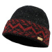 Bontis Merino čiapka s cikcakovým vzorom - Čierna / červená