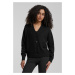 Women's ribbed cardigan with buttons black