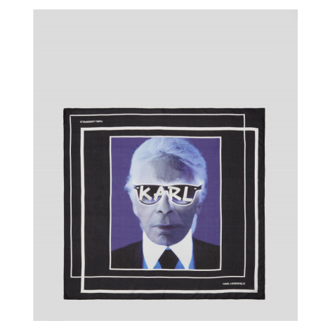 Šál Karl Lagerfeld Karl Archive Scarf Čierna