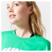 Dámske voľné tričko na fitness 520 zelené s potlačou