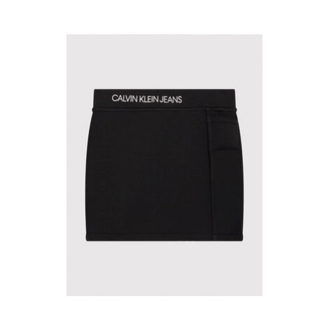 Calvin Klein Jeans Sukňa Reversible IG0IG01034 Čierna Regular Fit