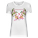 Guess  SS CN TRIANGLE FLOWERS TEE  Tričká s krátkym rukávom Biela