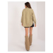 KHAKI OVERSIZE PREDĹŽENÁ KOŠEĽA BP-KS-1026-1.19-KHAKI