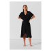 Plážové Oblečenie Karl Lagerfeld Karl Dna Wrap Beach Dress Black