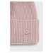 Čiapka s prímesou kašmíru Calvin Klein ružová farba, z tenkej pleteniny