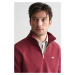 MIKINA GANT REG SHIELD HALF ZIP SWEAT WINE RED