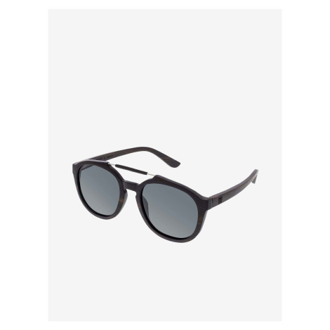 VeyRey Slnečné okuliare drevené polarizačné oválne Maple čierne