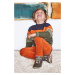 Detské nohavice Mayoral oranžová farba, jednofarebné