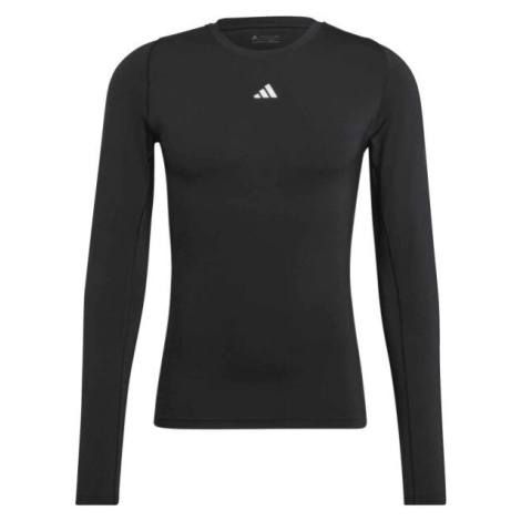 adidas TECHFIT LONG SLEEVE TEE Pánske tričko, čierna, veľkosť