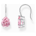 Thomas Sabo H2290-051-9 Silver dangle earring with pink zirconia drop