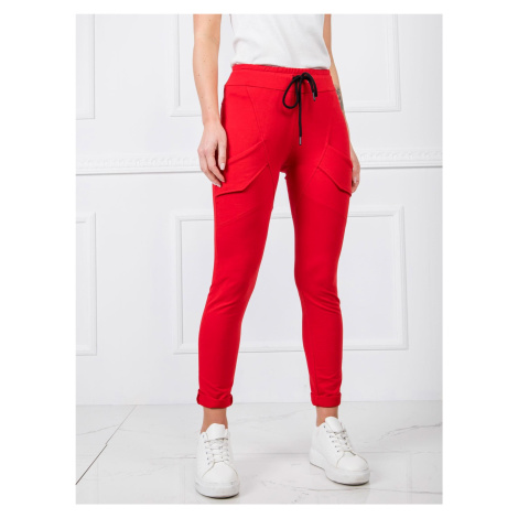 Red cotton sweatpants
