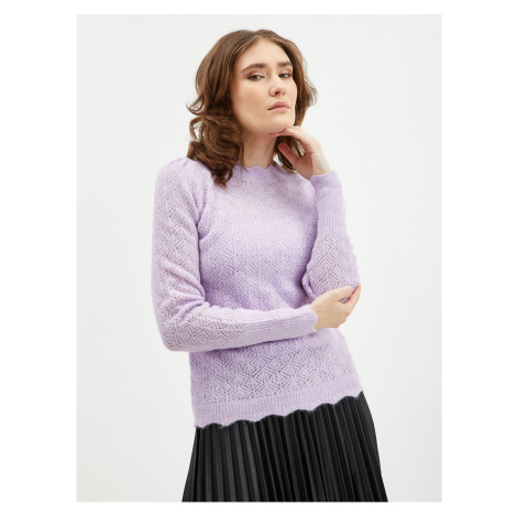 Svetlo fialový dámsky sveter s prímesou vlny ORSAY