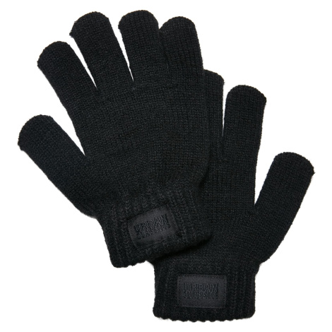 Children's knitted gloves black Urban Classics