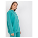 TYRKYSOVÁ OVERSIZE MIKINA S ROLÁKOM AP-BL-A-R001-TURQUOISE