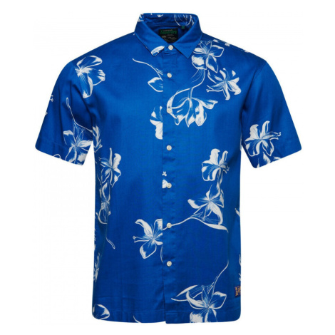 Superdry  Vintage hawaiian s/s shirt  Košele s dlhým rukávom Modrá