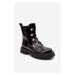 Women's insulated boots with decorative buttons D&A Black