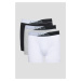 AC&Co / Altınyıldız Classics Men's Black-gray Melange-white 3-pack of Flexible Boxers with Cotto