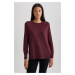 DEFACTO Relax Fit Crew Neck Basic Sweater