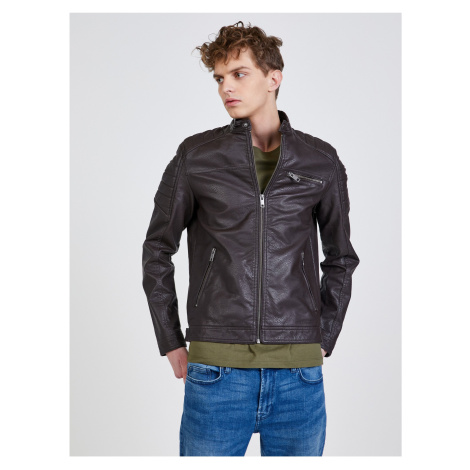 Pánske kožené a koženkové bundy Jack & Jones