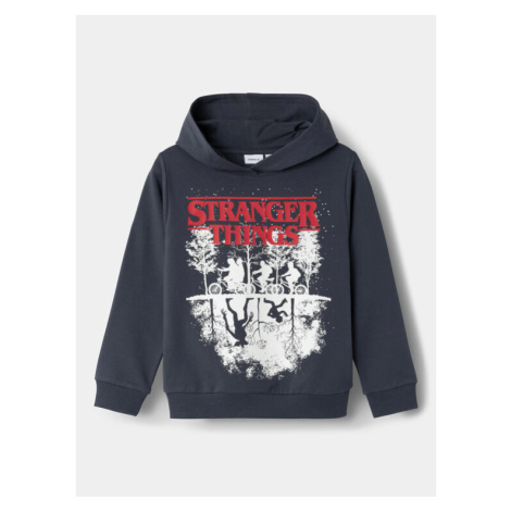 NAME IT Mikina STRANGER THINGS 13227984 Tmavomodrá Regular Fit