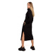 Maxi šaty s vysokým límcem na - černé EU XXL model 15825021