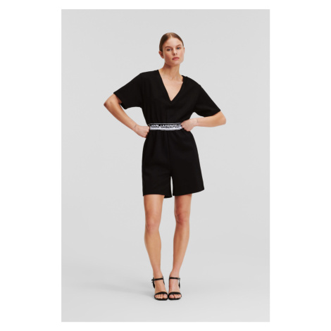 Overal Karl Lagerfeld Logo Tape Romper Black