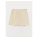 LC Waikiki Women's Standard Fit Plain Linen Blend Shorts