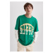 DEFACTO Oversize Fit Crew Neck Printed Sweatshirt