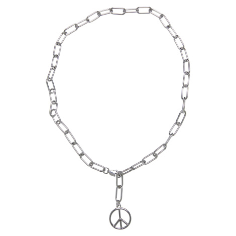 Y Chain Peace Necklace - Silver Color