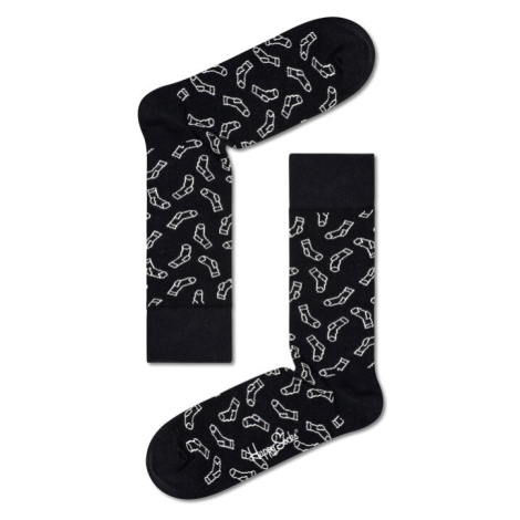 Happy Socks Ponožky Vysoké Unisex SOC01-9300 Čierna