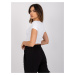 Biely dámsky crop top s krátkymi rukávmi RV-TS-7538.12P-white