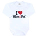 Body s potlačou New Baby I Love Mum and Dad 50, 20C27176