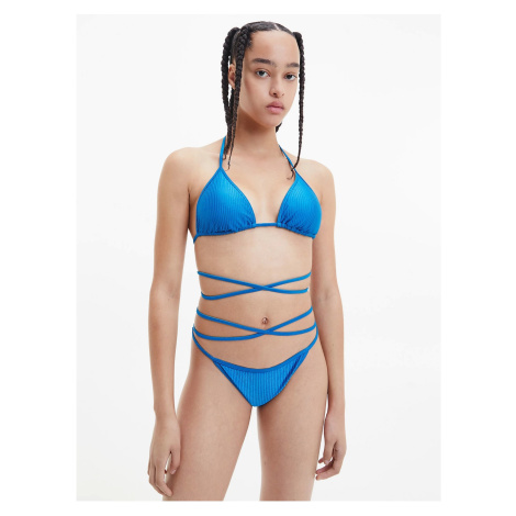 Blue Women's Ribbed Swimwear Upper Calvin Klein Underwear - Women