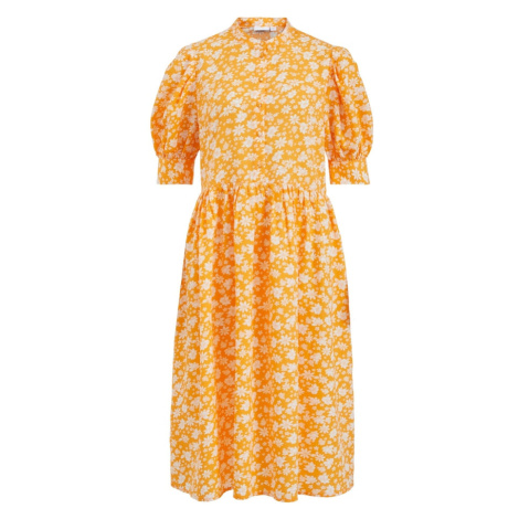 VILA Košeľové šaty 'Haylee'  oranžová / biela