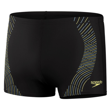 Speedo duo logo print aquashort black/lemon drizzle/curious s - uk32