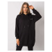 ČIERNA DÁMSKA OVERSIZE MIKINA S KAPUCŇOU RV-BL-7097.26-BLACK