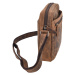 Pánske kožené crossbody tmavohnedý hunter 250587