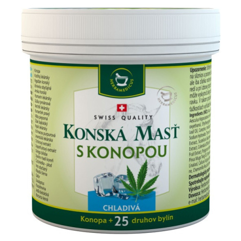 Herbamedicus Konská chladivá masť s konopou 250 ml